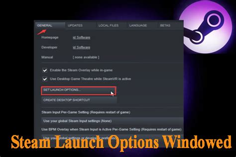 Launch Options .